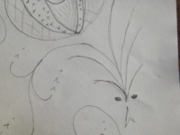 doodles on paper: detail face