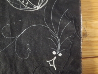 doodle on fabric: detail face