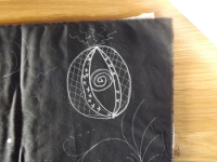 doodle on fabric: detail pomme