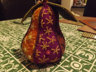 pear 1 embroidered pear 1